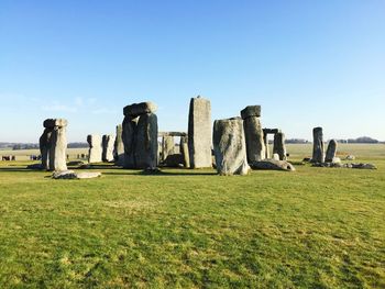 Stonehenge against clear sky