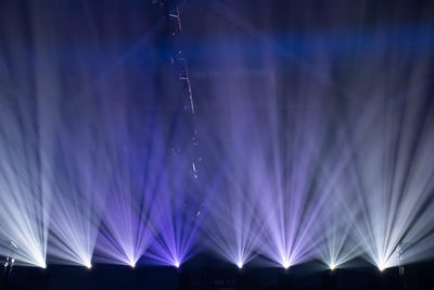 View of illuminated lights at night