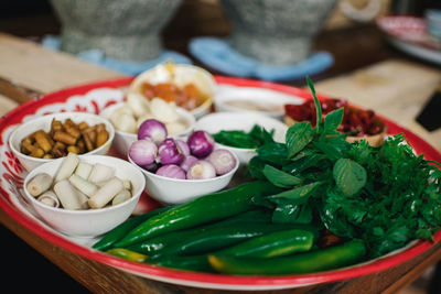 Close-up of salad in plate