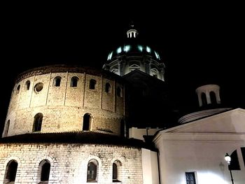 Low angle view of building at night