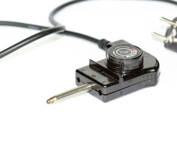 High angle view of telephone booth against white background