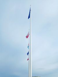 Flags on sky background