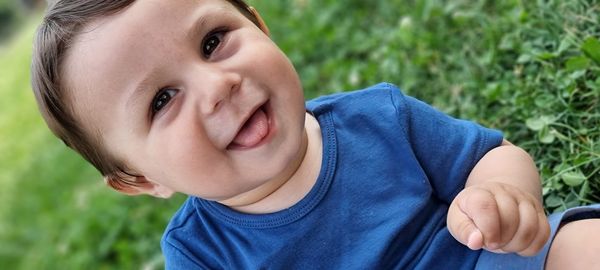 Close-up portrait of boy