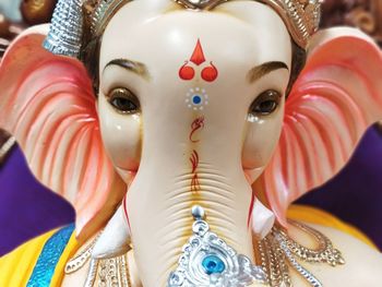 Close-up of lord ganesha idol