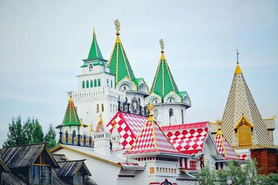 Low angle view of temple against sky