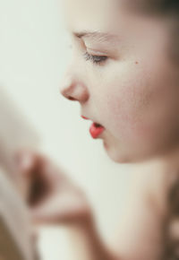 Close-up portrait of woman