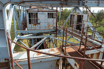 Old rusty metallic structure