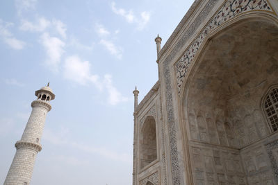 Low angle view of historical building against sky