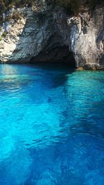 Scenic view of blue sea against sky