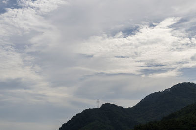 Low angle view of mountain against sky