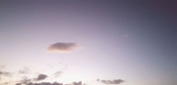 Low angle view of sky during sunset