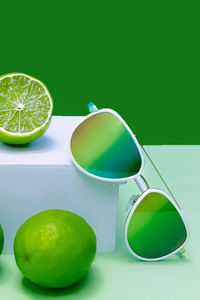 Trend sunglasses. fresh summer cocktail