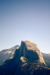 Scenic view of mountain against clear sky