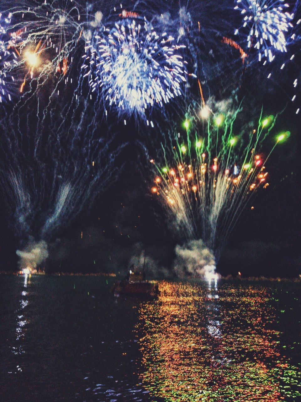 FIREWORK DISPLAY AT NIGHT