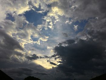 Low angle view of cloudy sky