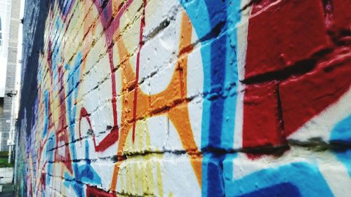 Full frame shot of colorful building