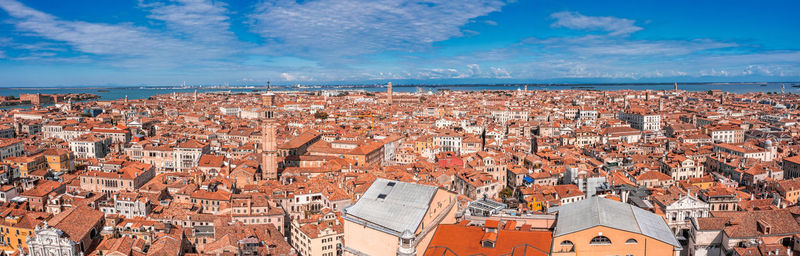 Aerial view of venice near saint mark's square