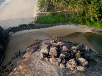 Rocks in sea