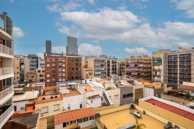 Buildings in city against sky