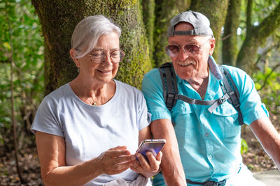 Portrait of senior man standing outdoors