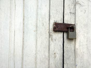 Close-up of old wooden door