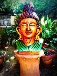 Close-up of buddha statue