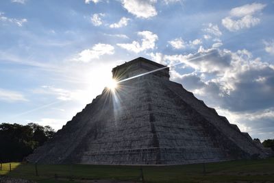 Low angle view of built structure against sky