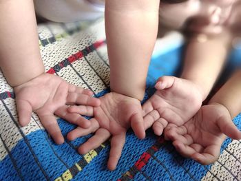 Close-up of baby hands