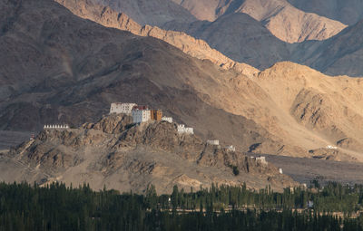 Panoramic view of landscape and mountain range