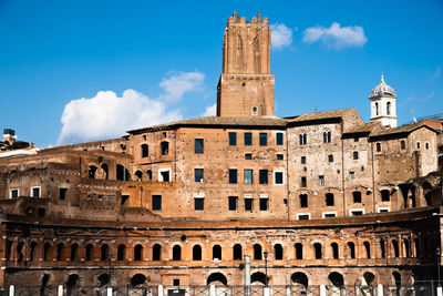 Low angle view of historic building against sky