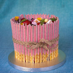 Close-up of cupcakes on table