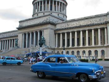 View of historical building against cloudy sky