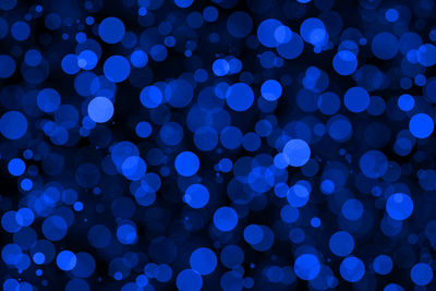 Defocused image of illuminated lights