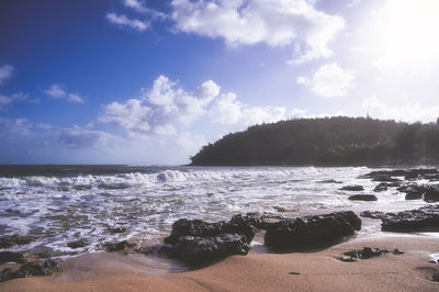 Scenic view of sea against sky