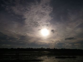 Scenic view of landscape against sky during sunset