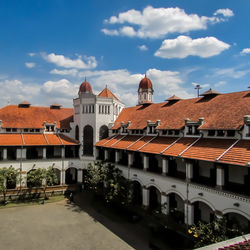 Buildings in city against sky