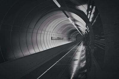 View of subway tunnel