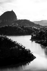 Scenic view of river against sky