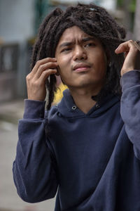 Close-up portrait of teenage girl