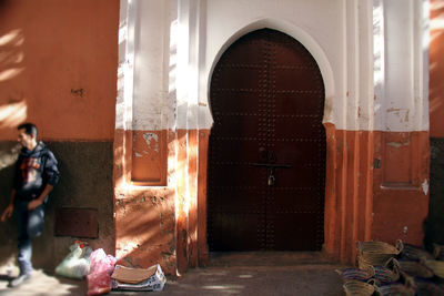 Entrance of building