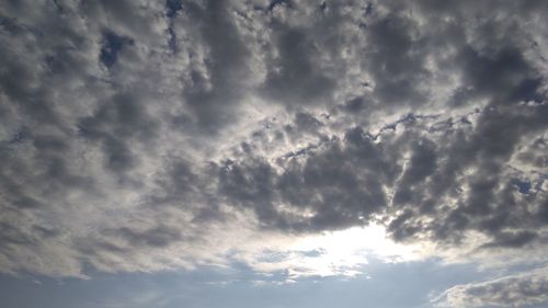 Low angle view of clouds in sky