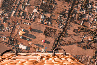 High angle view of city street