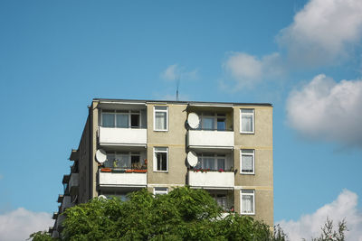 Low angle view of building against sky