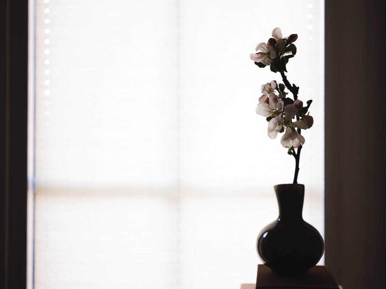 CLOSE-UP OF ROSE FLOWER VASE ON TABLE