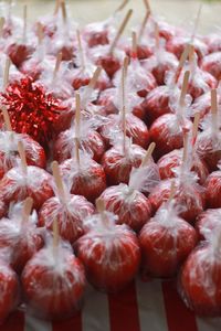 Close-up of sweet foods for sale in market