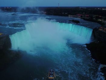 Aerial view of waterfall