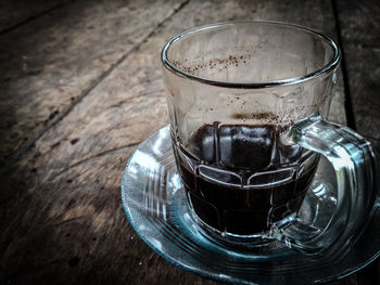 Close-up of coffee on table