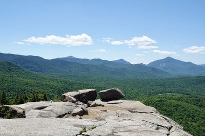 Scenic view of rocky mountains against sky