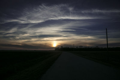 Scenic view of field against sky during sunset