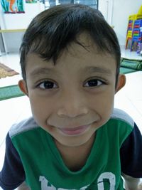Portrait of cute boy smiling